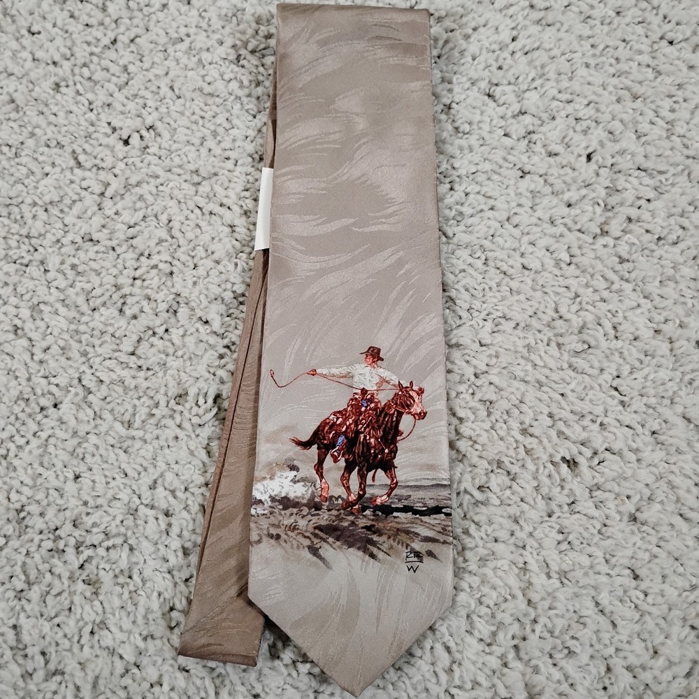 Vtg Rockmount Ranch Wear Mens Tie 100% Silk Limited Edition Western Rockabilly B